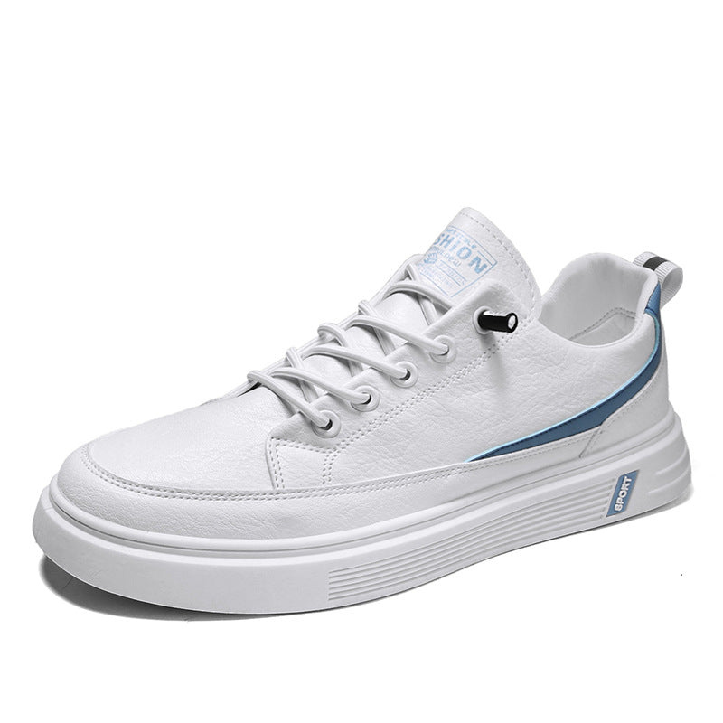 Zapatillas de lona transpirables informales finas blancas para hombre, estilo coreano, a la moda, que combinan con todo