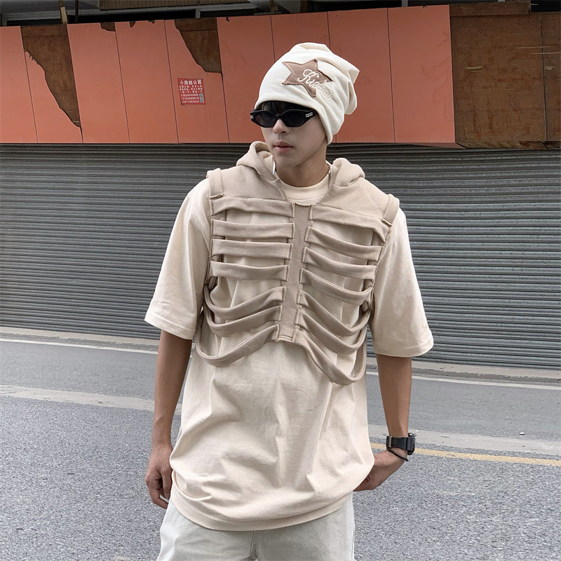 Loose, Versatile Designer-style Sleeveless Hooded Tank Top