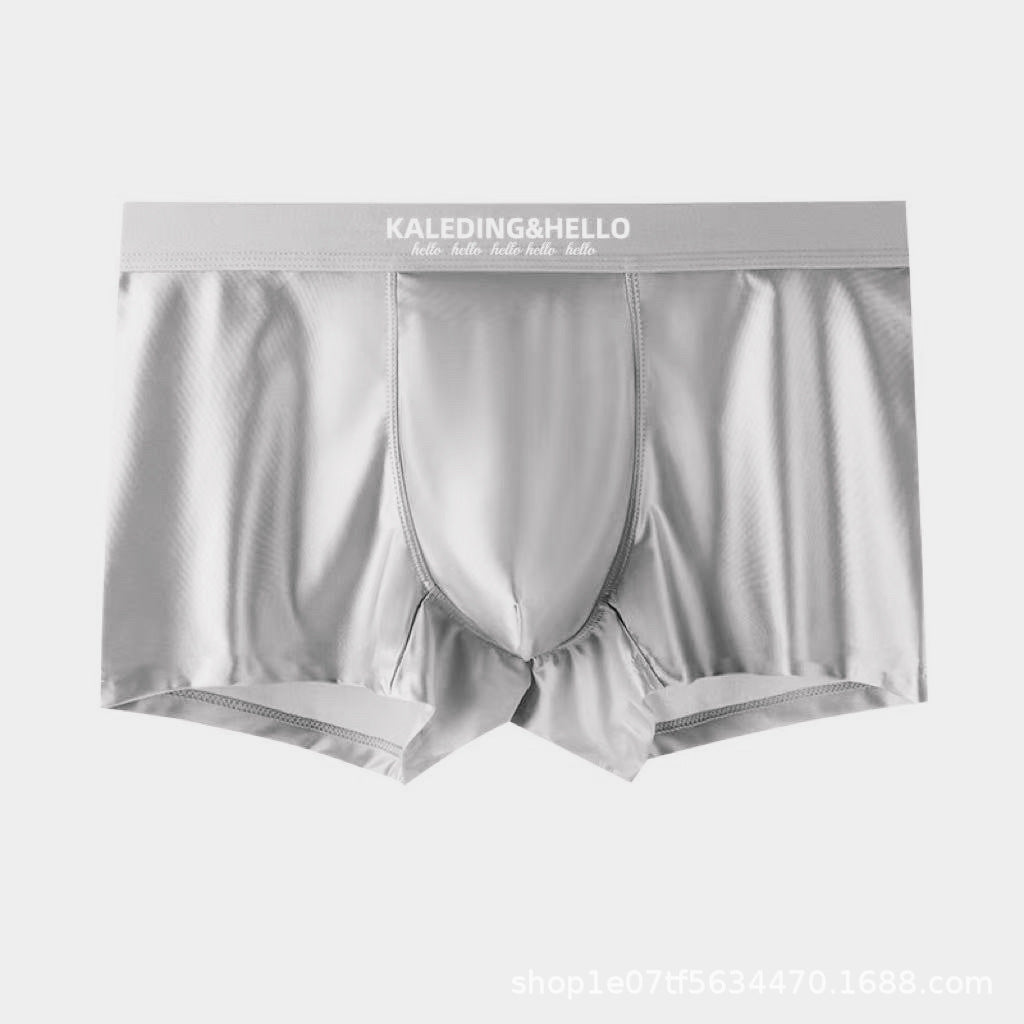 Satin Ice Silk Mens Underwear, Cool And Comfortable Boxer Briefs