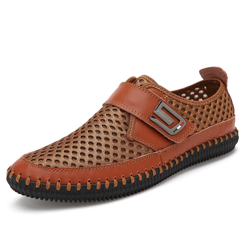 Merkmak Zapatos planos de hombre de cuero genuino, nuevos y a la moda