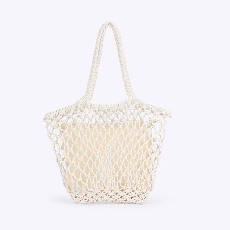 New Simple Handmade Woven Bag Made Of Cotton Rope