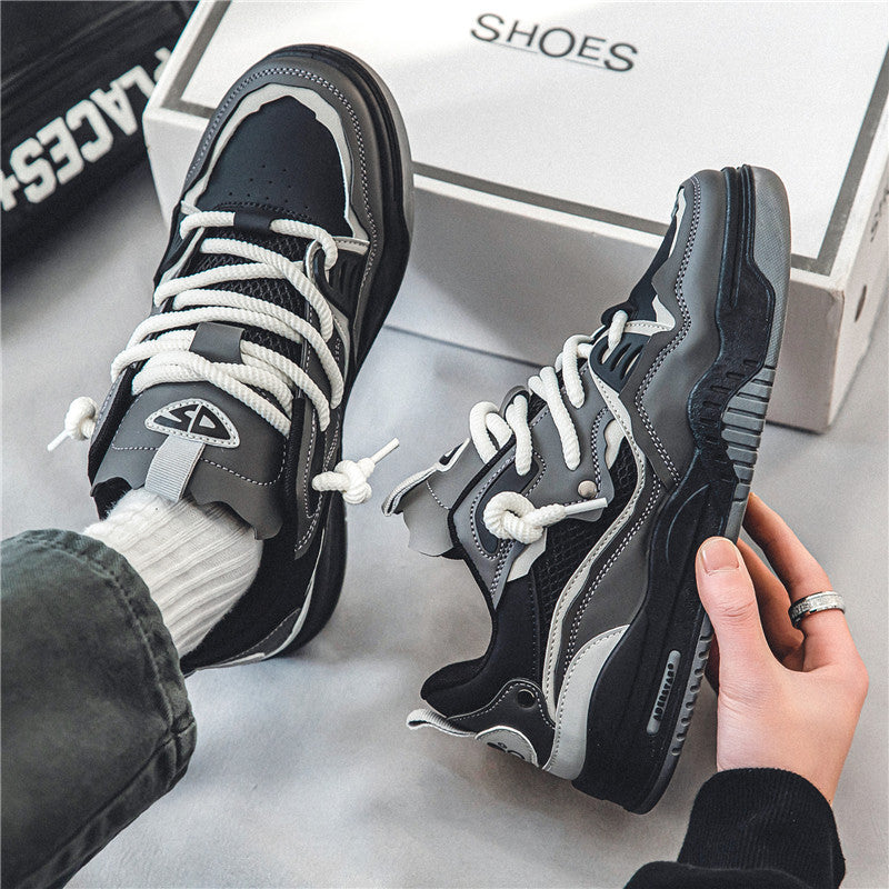 Zapatillas de Hombre Retro Leisure con Aumento de Altura, Diseño Antideslizante y Suela Gruesa