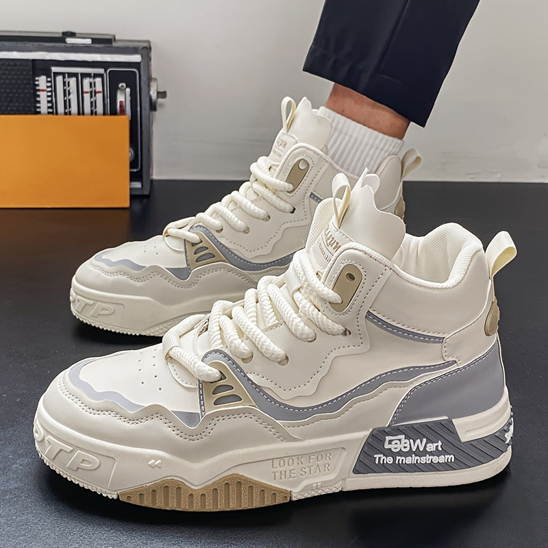Zapatillas deportivas de caña alta casuales de talla grande para hombre