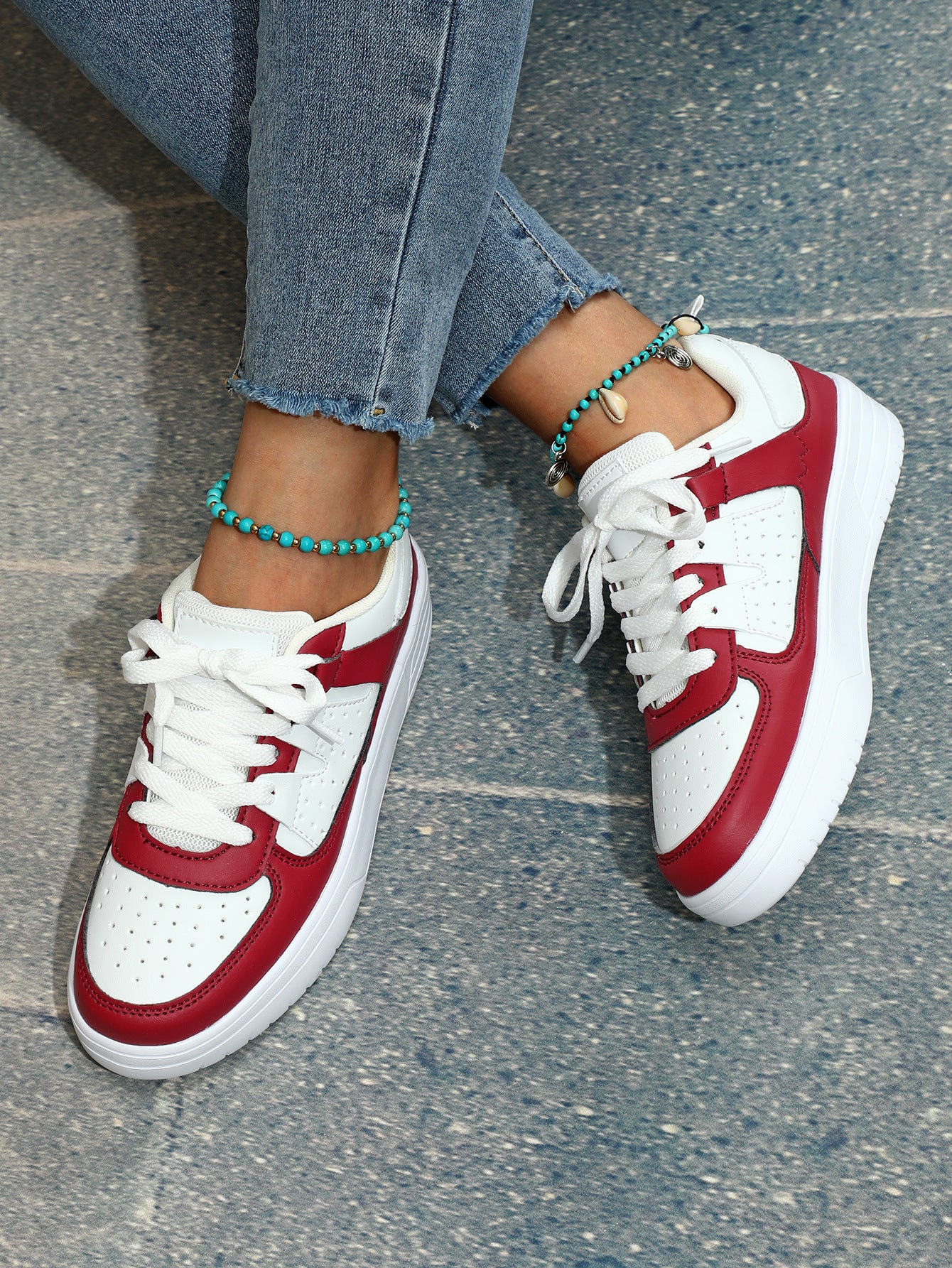 Zapatillas de tabla cómodas de suela blanda para pareja de plataforma de moda europea y americana, con cordones