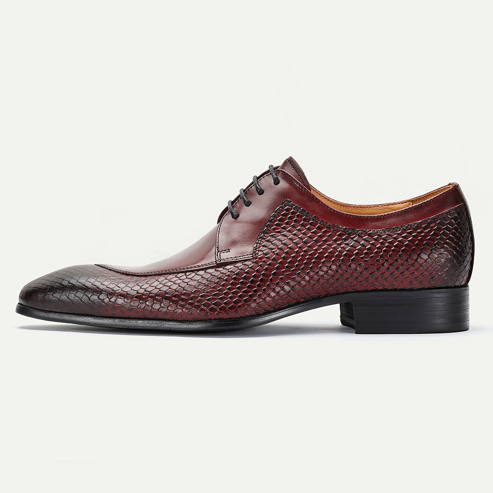 Pointed-toe Four-season Men's Business Casual Leather Shoes