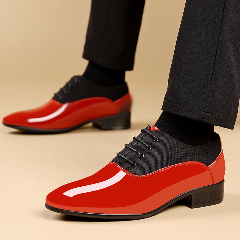 Zapatos de Suela Blanda con Superficie Brillante para Hombre