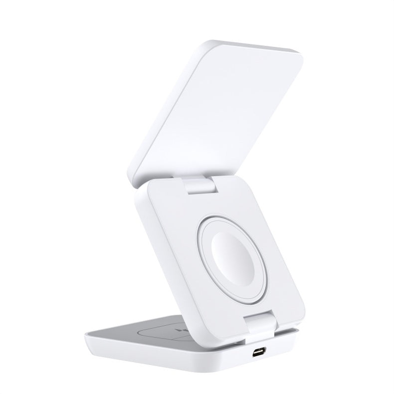 Soporte Plegable para Teléfono con Carga Inalámbrica y Succión Magnética