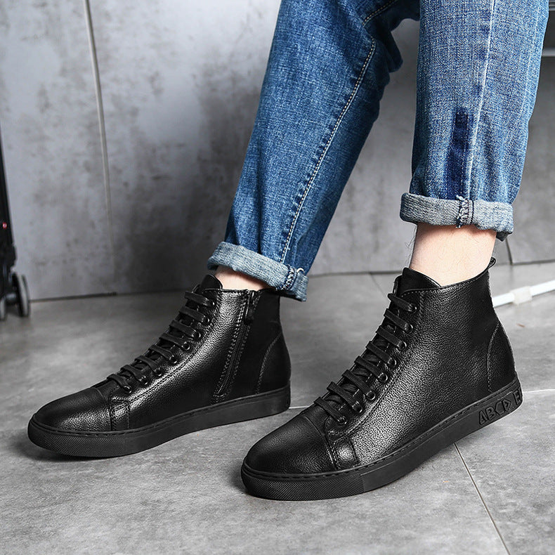 Zapatillas Altas Negras de Tallas Grandes para Hombre