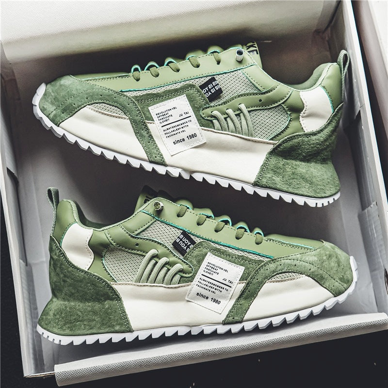 Zapatillas informales de hombre, nuevas, de primavera, que combinan con todo, de suela gruesa, con aumento de altura y antideslizantes.