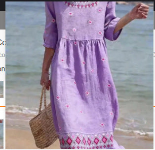 Casual Printed Temperament Long Skirt Girl