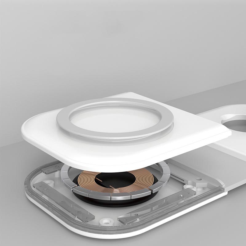 Cargador inalámbrico plegable dual magnético de escritorio