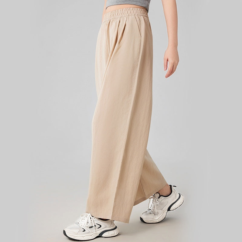 Pantalones de entrenamiento de talle alto, que realzan la figura, elásticos, refrescantes y transpirables