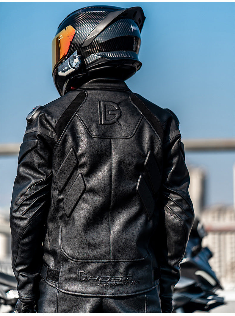 Wind-proof Motorcycle Leather Pants Suit For Men And Women