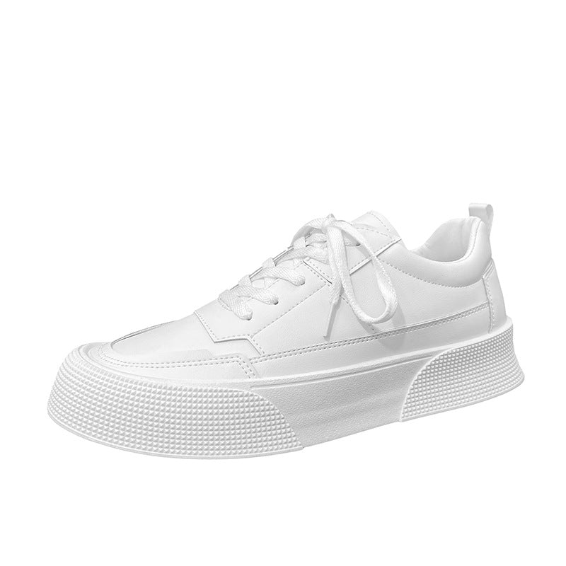 Zapatillas de plataforma con alzas para hombre, de color liso y fondo grueso, estilo casual y versátil