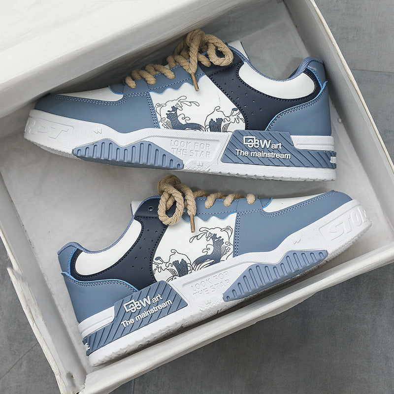 Zapatos de hombre de cuero casuales deportivos de moda con plataforma que aumentan la altura juveniles y modernos