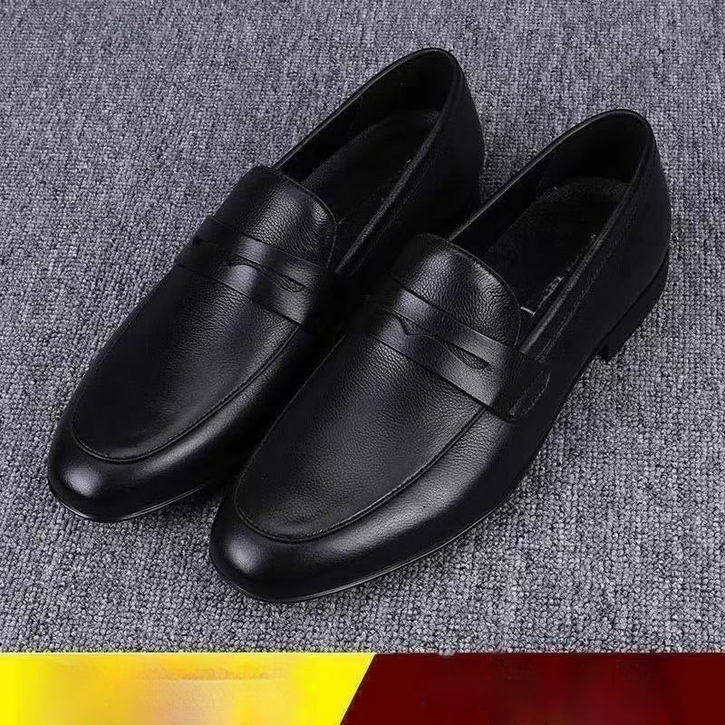 Zapatos Casuales De Cuero Transpirables Para Hombre Con Suelas Blandas