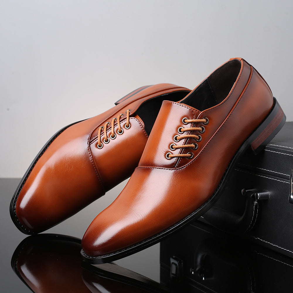 Zapatos de hombre japoneses de punta cuadrada de talla grande