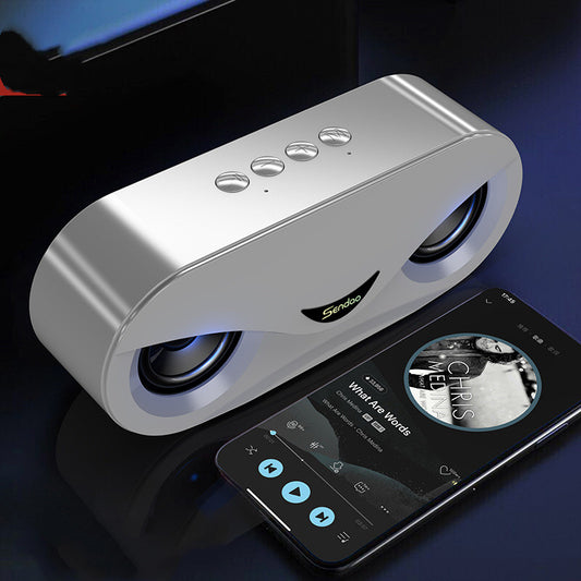 Altavoz inalámbrico Bluetooth con luces de colores, doble altavoz y subwoofer