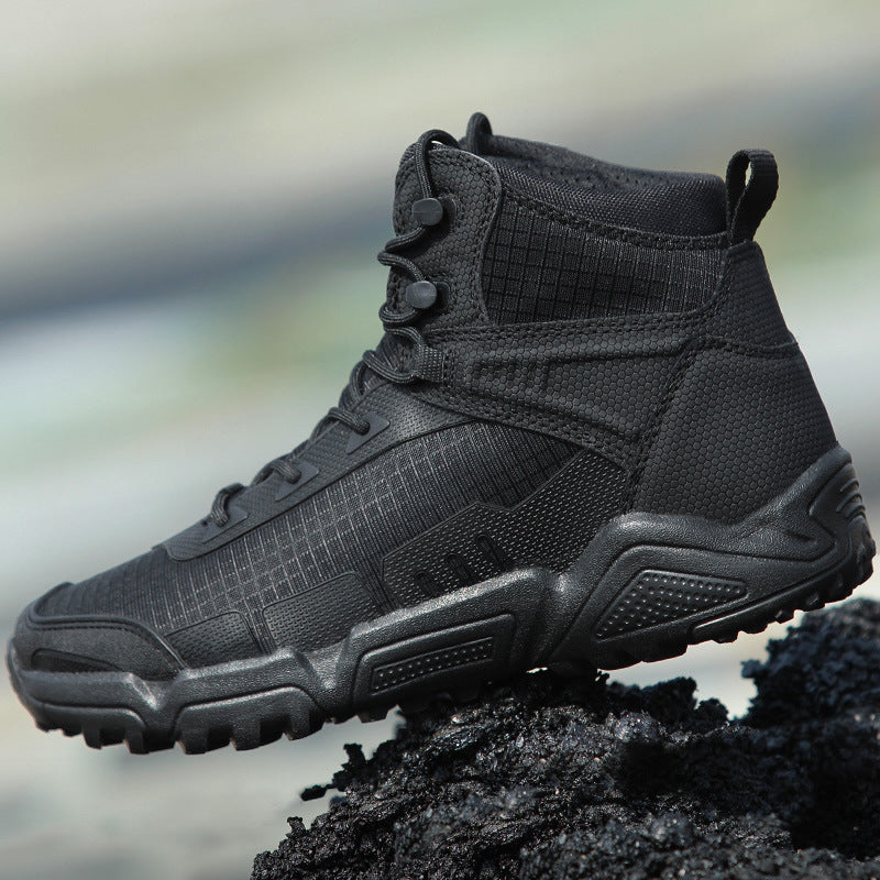 American Ultralight Mid Tube Combat Boots Men's Commando Desert Tactical Hiking Shoes