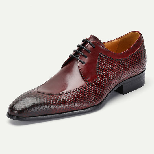 Zapatos de cuero casuales de negocios para hombre, de punta, para las cuatro estaciones