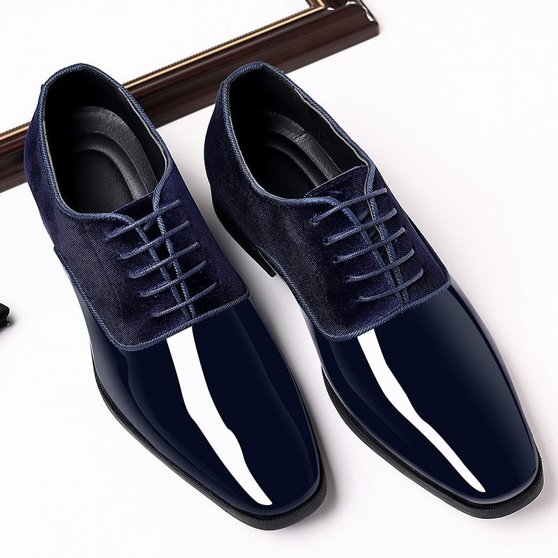 Zapatos de cuero de vestir para hombre, ligeros y a la moda