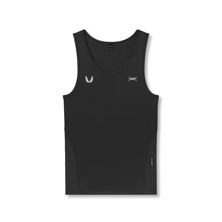 Camiseta sin mangas deportiva de secado rápido y alta elasticidad para hombre, de seda de leche, estilo americano de verano
