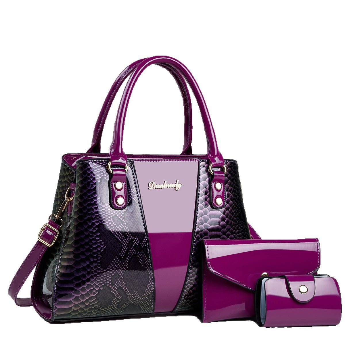 Bolso Tote de Gran Capacidad con Estampado de Serpiente y Correa Cruzada al Hombro
