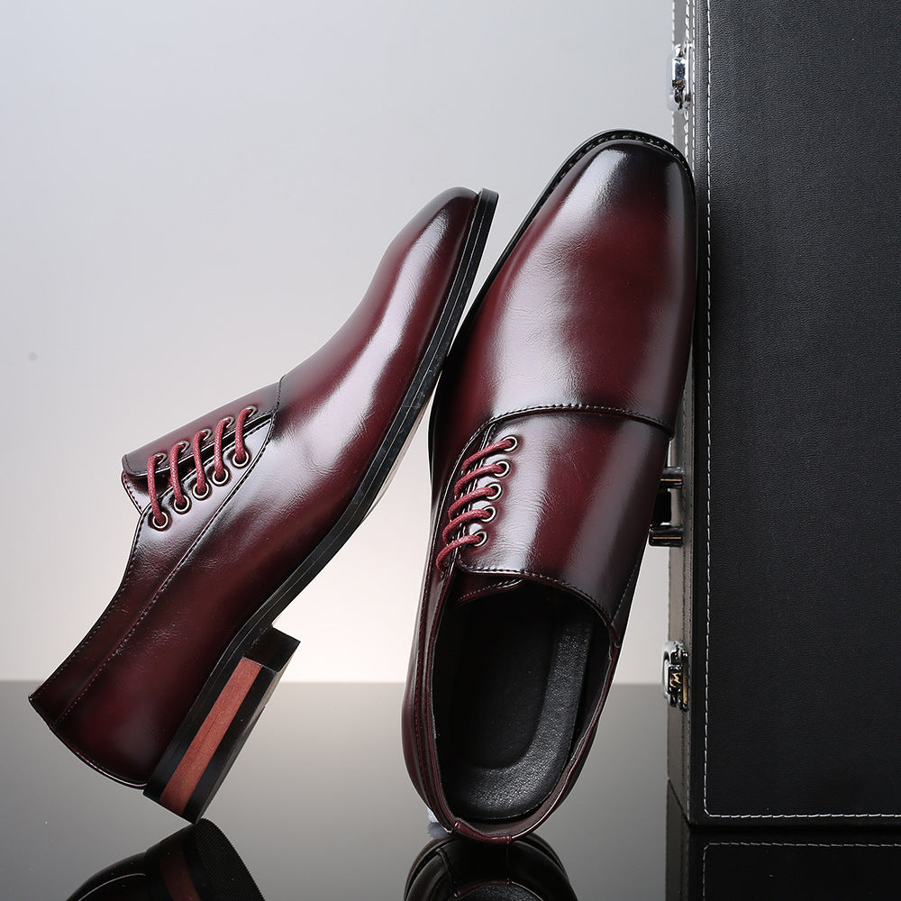 Zapatos de hombre japoneses de punta cuadrada de talla grande