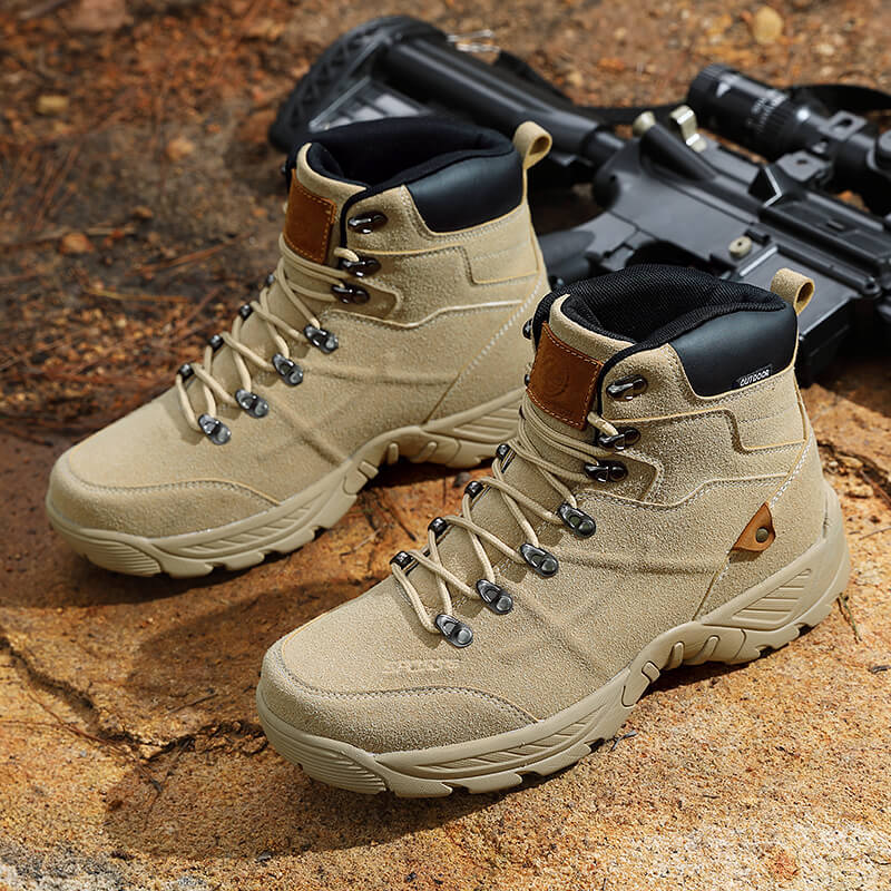 Botas de senderismo de talla grande de caña media alta para hombre para montañismo en otoño e invierno