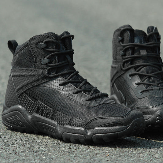 Botas de combate de tubo medio ultraligeras americanas para hombre, zapatos tácticos de senderismo para desierto tipo comando