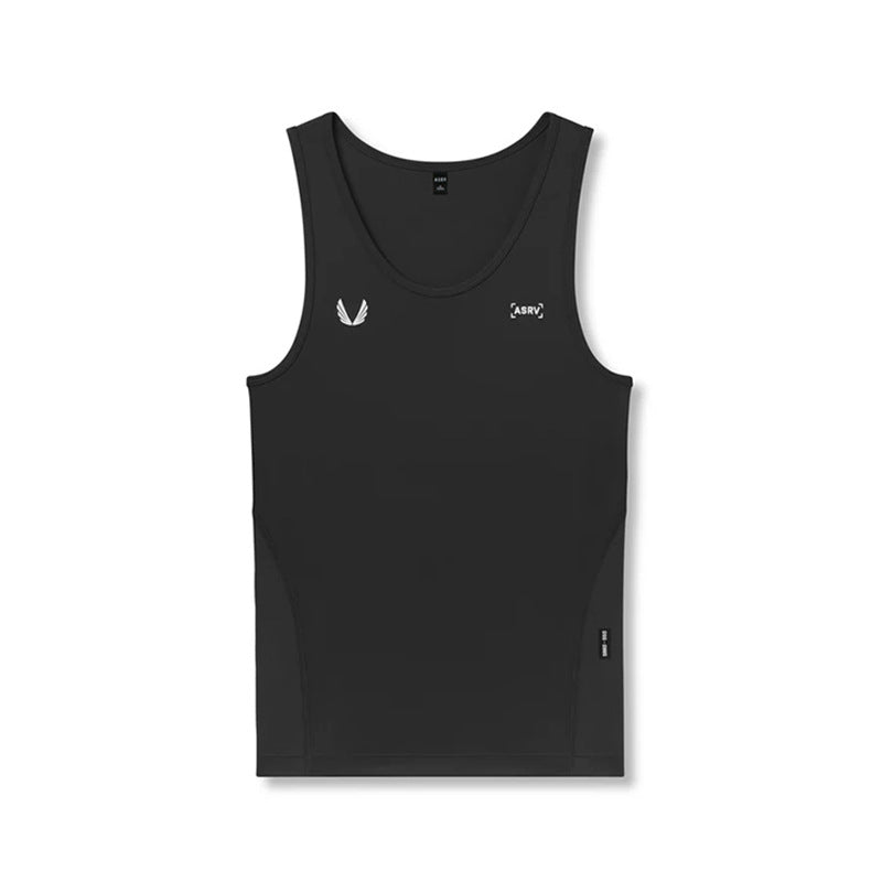 Camiseta sin mangas deportiva de secado rápido y alta elasticidad para hombre, de seda de leche, estilo americano de verano
