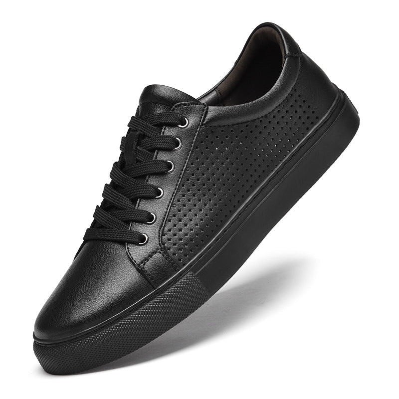 Zapatos de tabla de piel de vacuno calados con perforaciones para el ocio