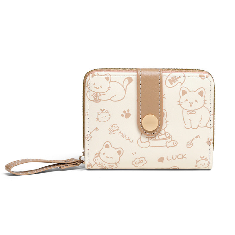 Cartera de mano para mujer estilo japonés, sencilla y linda