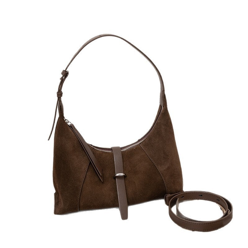 Bolso de hombro coreano para mujer, de estilo urbano, con diseño texturizado cruzado