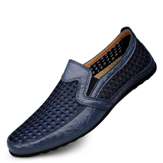 Zapatillas Sandalias de Hombre de Verano de Cuero Genuino Cómodas
