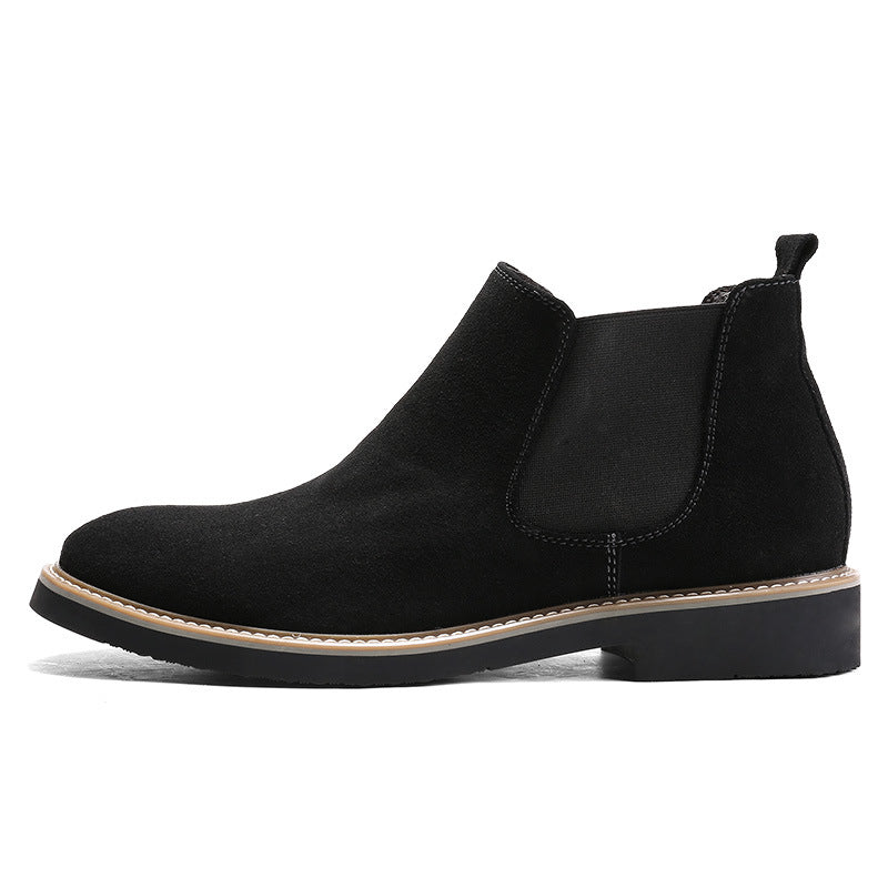Botas Martin de hombre de corte medio, estilo coreano moderno, esmeriladas, para otoño e invierno