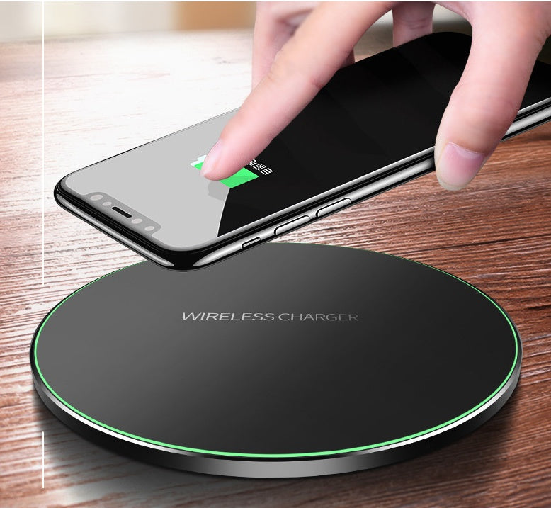 Cargador inalámbrico para iPhone, almohadilla de carga inalámbrica rápida para Samsung de alta velocidad