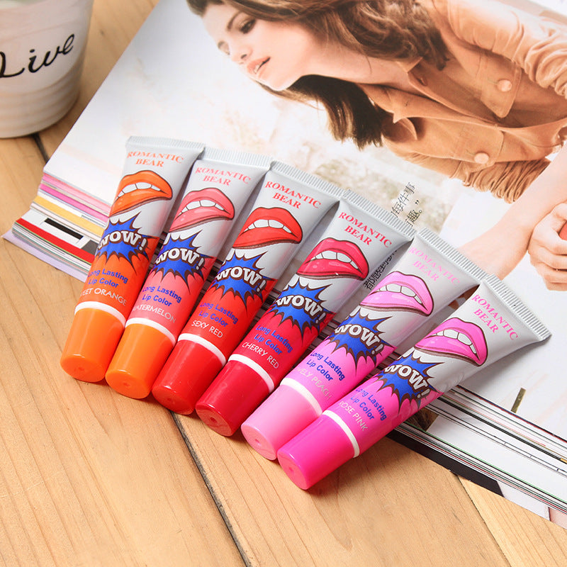 Increíble Lápiz Labial Líquido Peel Off de 6 Colores, Resistente al Agua, de Larga Duración, Máscara de Brillo Labial, Maquillaje Hidratante, Bálsamo Labial Cosmético para Arrancar