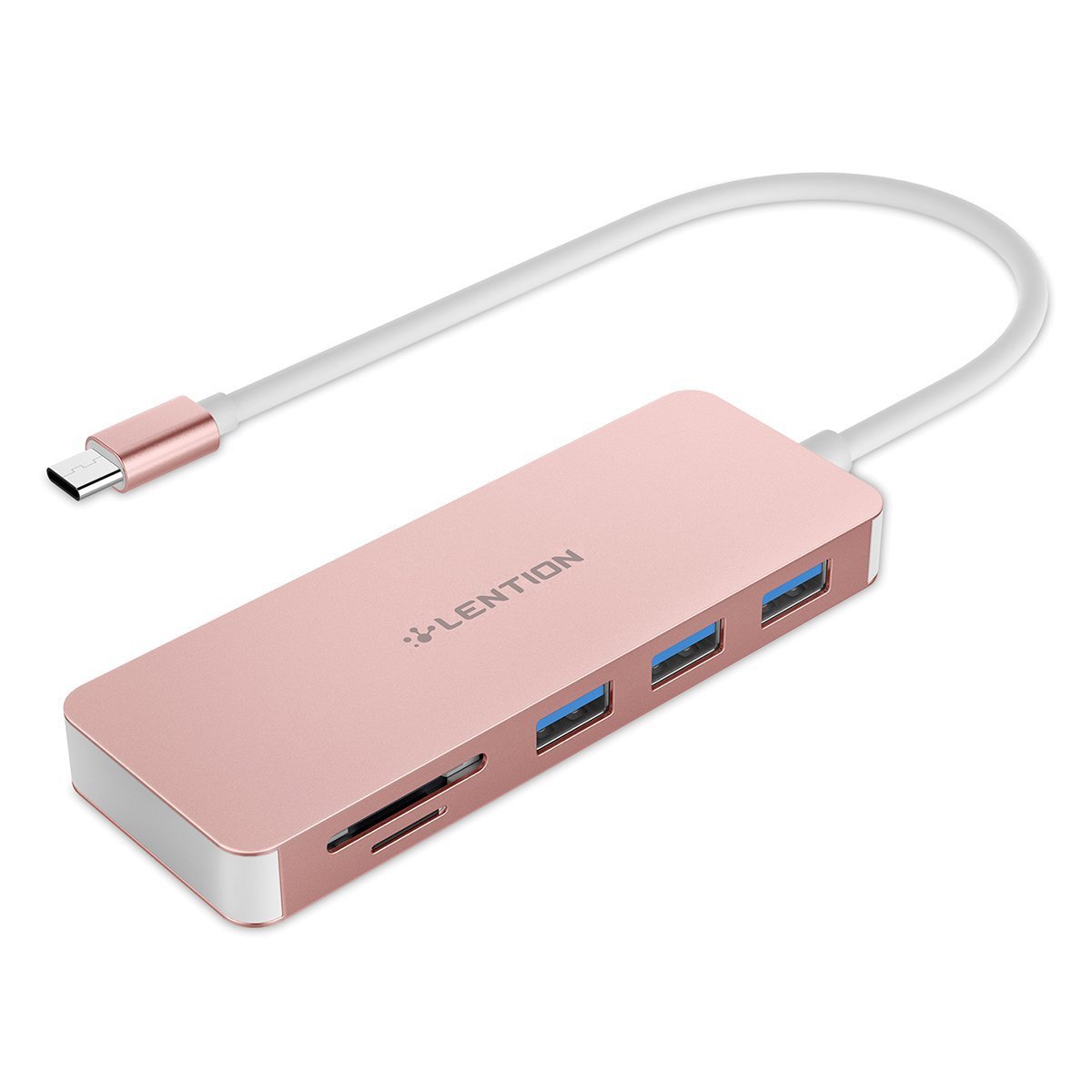 Lector de tarjetas multifunción USB 3.0 con concentrador