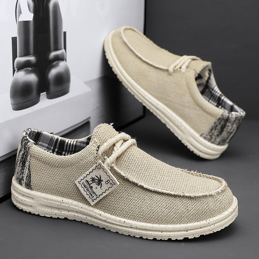 Zapatillas Casuales de Lona Sencillas para Hombre que Combinan con Todo