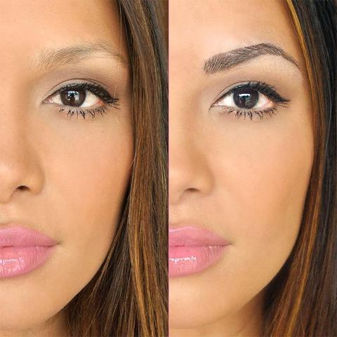 Lápiz de cejas natural a prueba de agua, tinta para cejas de cuatro puntas, lápiz de tatuaje de cejas con punta de horquilla