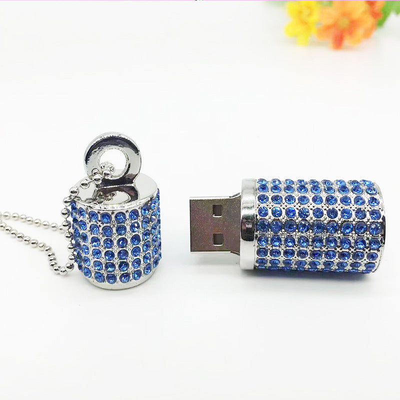 Memoria USB con forma de pintalabios en cilindro de cristal