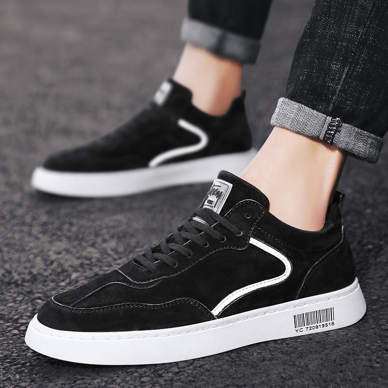 Zapatos bajos de algodón, Zapatillas deportivas, Zapatos casuales de cuero británicos versátiles para hombres
