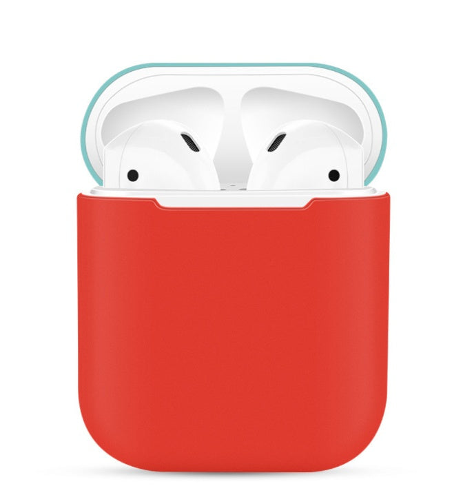 Compatible con Apple, funda protectora adecuada para la carcasa de protección de la caja de carga de auriculares inalámbricos Bluetooth, funda de silicona antiporatable