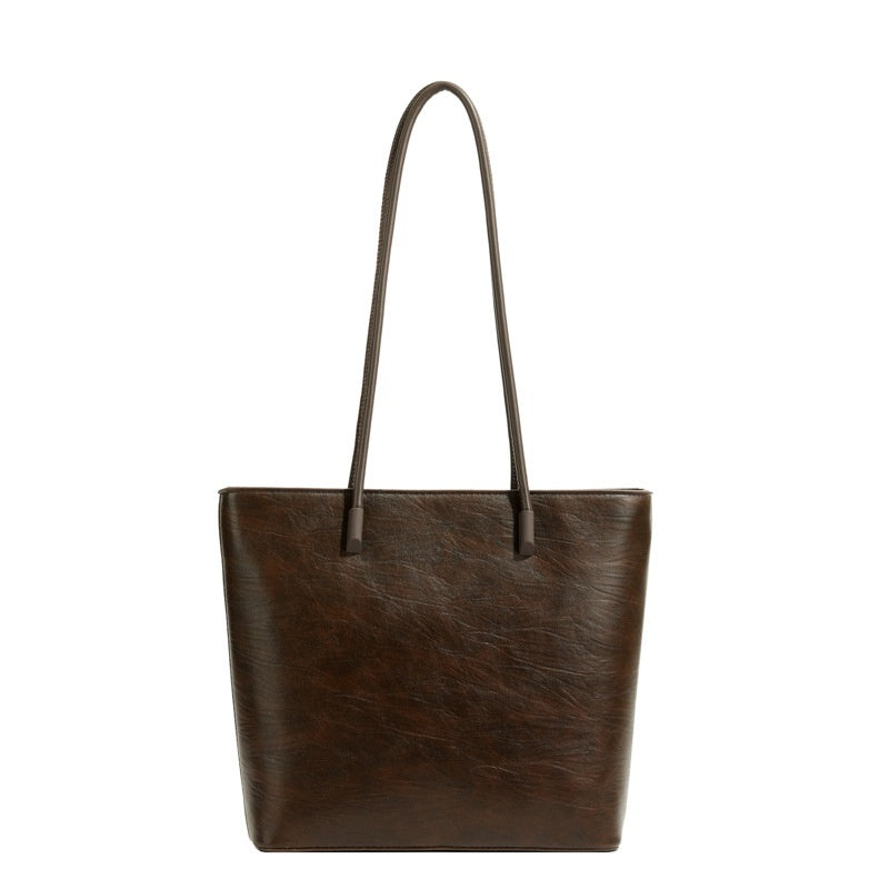 Bolso de Hombro Versátil de Gran Capacidad de Estilo Retro Minimalista