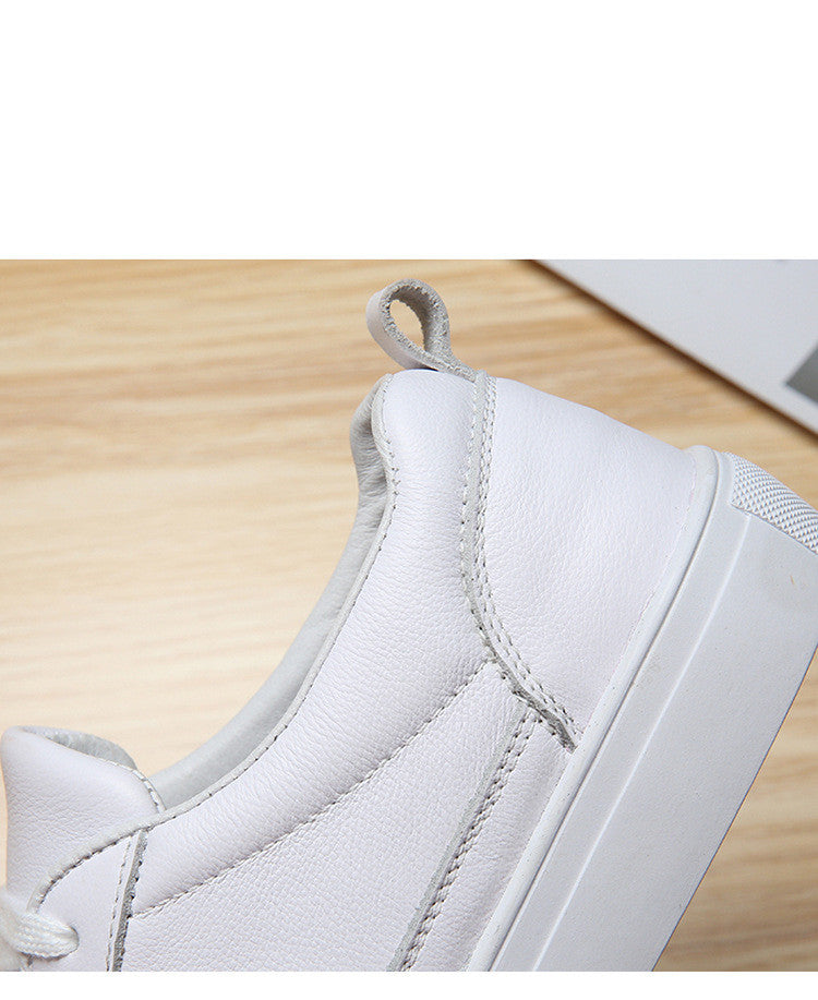 Small White Shoes Men's Leather Oversized Sneakers