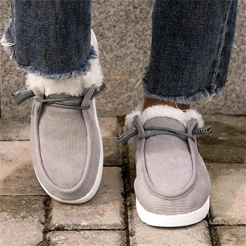 Botas de nieve de algodón con suela gruesa y terciopelo grueso cálido nuevas