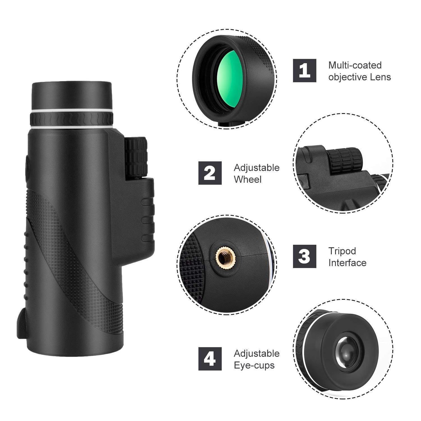 HD 40x60 Telescopio para celular