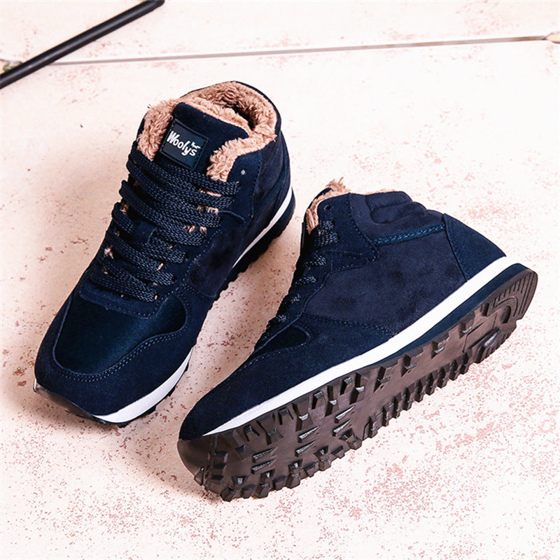 Zapatillas de algodón cálidas para mamá y papá de mediana edad y mayores