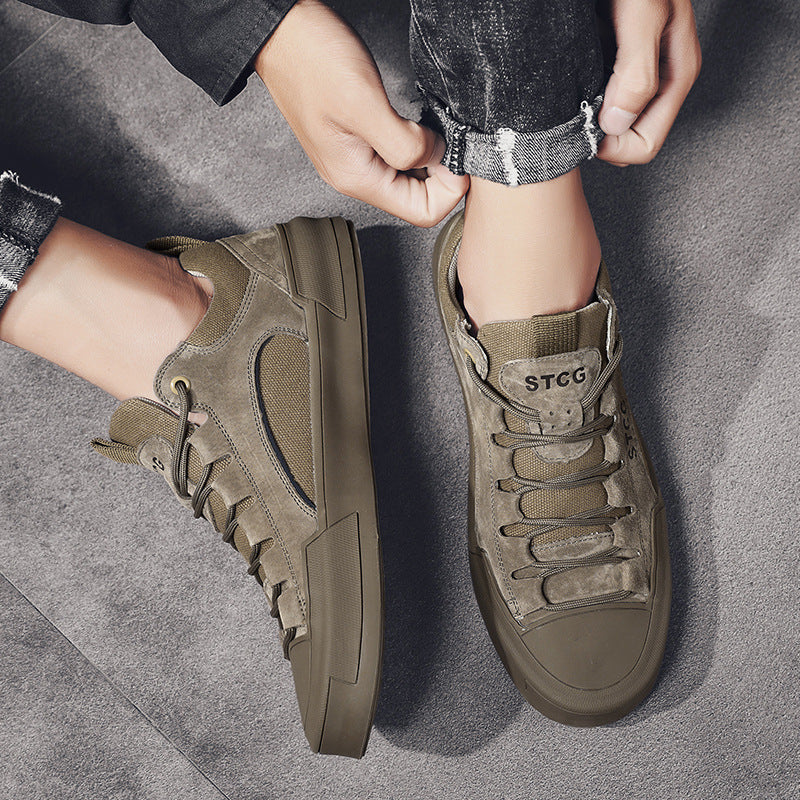 Zapatillas bajas deportivas personalizadas con cordones, suela adherente, ligeras para hombre